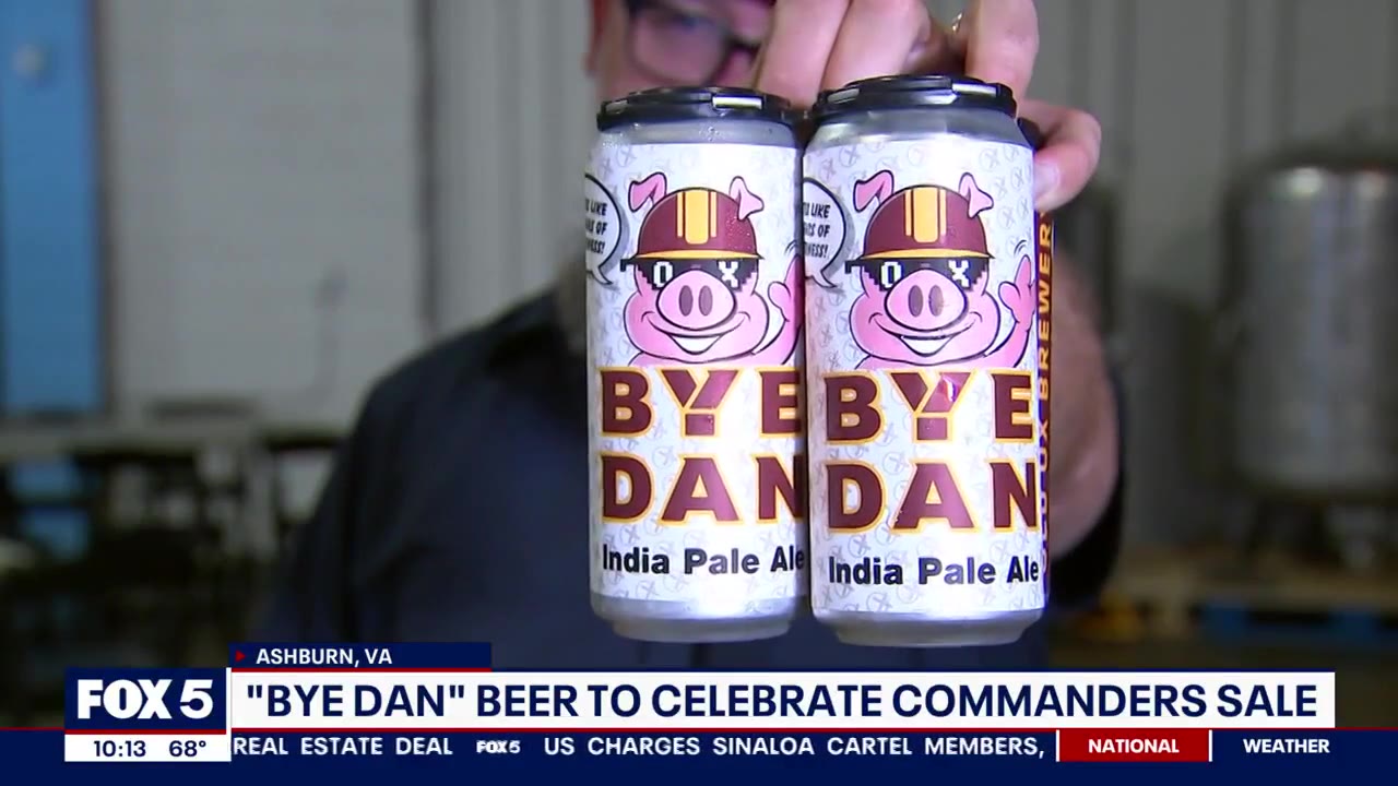 Ashburn brewery celebrates Commanders sale with 'Bye Dan' beer